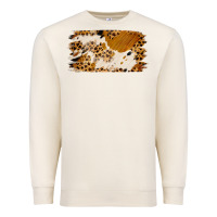 Sandshell leopard cowhide brushstroke Premium Sweatshirt - Jasminsmagicworld