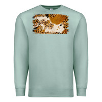 Seafoam leopard cowhide brushstroke Premium Sweatshirt - Jasminsmagicworld