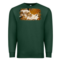 Sports Green leopard cowhide brushstroke Premium Sweatshirt - Jasminsmagicworld