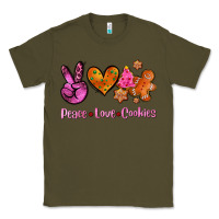 Army Green peace love cookies Classic Tee - AdoDesignShop