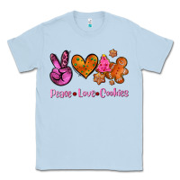 Dusty Blue peace love cookies Classic Tee - AdoDesignShop