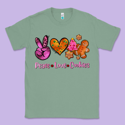 Peace Love Cookies Classic Tee Designed By Adodesignshop