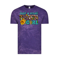 Cloud Purple just a small town girl with sunflowers and money Vintage Tee - AdoDesignShop