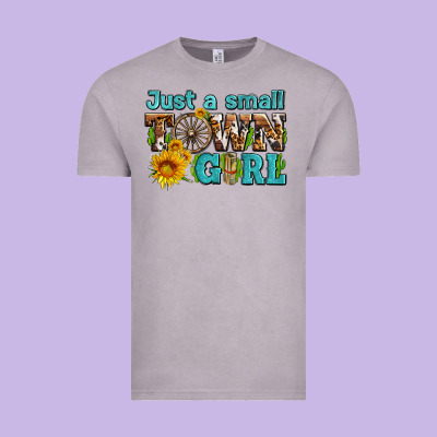 Just A Small Town Girl With Sunflowers And Money Vintage Tee Designed By Adodesignshop