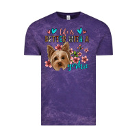 Cloud Purple life is better with a yorkie Vintage Tee - Jasminsmagicworld