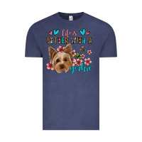 Vintage Denim life is better with a yorkie Vintage Tee - Jasminsmagicworld