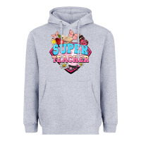 Heather Grey super teacher Heavyweight Hoodie - BarkalooDesign