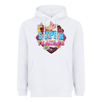 White super teacher Heavyweight Hoodie - BarkalooDesign