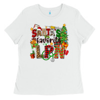 White santa's favorite lpn Ladies Tee - Zillion Design Studio
