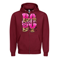 Burgundy santa baby Zipper Hoodie - MaliasSmallBusiness