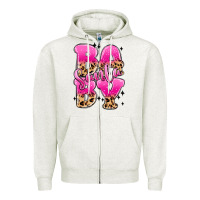 Oatmeal Heather santa baby Zipper Hoodie - MaliasSmallBusiness