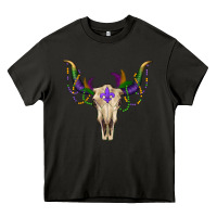 Asphalt mardi gras bullskull Heavy Core Tee - RanaPortraitStore