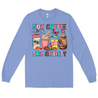 Colony Blue half teacher half coffee Long Sleeve Tee - JahusDesignShop