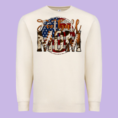 Football Mom Premium Sweatshirt Designed By Jasminsmagicworld