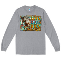Heather Grey live love ride horse Long Sleeve Tee - LillyAllenDesigns