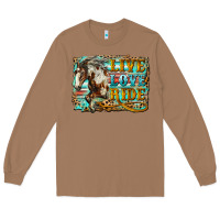 Toasted Coconut live love ride horse Long Sleeve Tee - LillyAllenDesigns