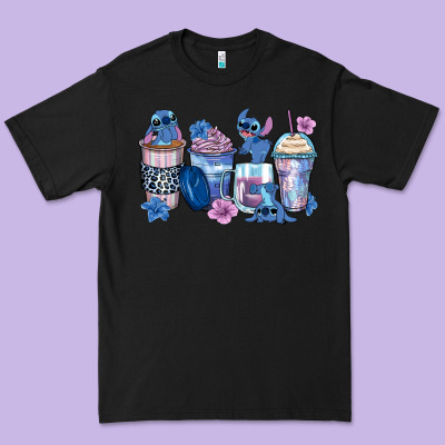 Stitch Coffee Cups Premium Tee Designed By Zillion Design Studio