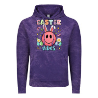 Cloud Purple easter vibes smiley face Vintage Hoodie - Artiststas