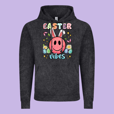 Easter Vibes Smiley Face Vintage Hoodie Designed By Artiststas