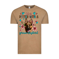 Vintage Coffee life is better with a german shepherd Vintage Tee - Jasminsmagicworld