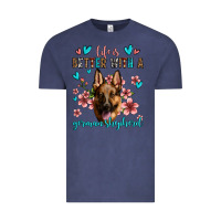 Vintage Denim life is better with a german shepherd Vintage Tee - Jasminsmagicworld
