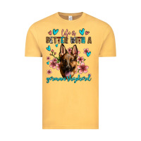 Vintage Mustard life is better with a german shepherd Vintage Tee - Jasminsmagicworld