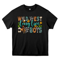 Black wild west long live cowboys Heavy Core Tee - Zillion Design Studio