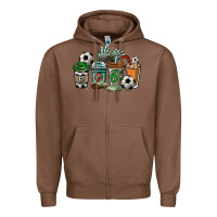 Chestnut soccer coffee cups Zipper Hoodie - NancyCooperArtShop