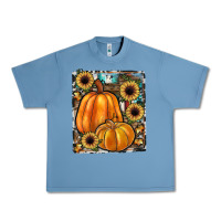 Pebble Blue sunflowers, pumpkin, cowhide, serape Urban Heavy Tee - JahusDesignShop
