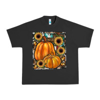 Pigment Black sunflowers, pumpkin, cowhide, serape Urban Heavy Tee - JahusDesignShop