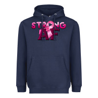 Navy strong af breast cancer Heavyweight Hoodie - BarkalooDesign