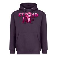 Plum strong af breast cancer Heavyweight Hoodie - BarkalooDesign