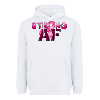 Strong Af Breast Cancer Heavyweight Hoodie | Teevron
