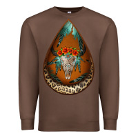 Chestnut leopard bullskull teardrop earrings Premium Sweatshirt - Jasminsmagicworld