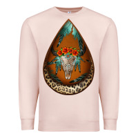 Pale Pink leopard bullskull teardrop earrings Premium Sweatshirt - Jasminsmagicworld