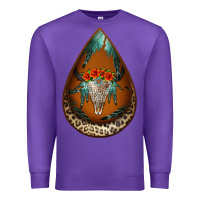 Purple leopard bullskull teardrop earrings Premium Sweatshirt - Jasminsmagicworld
