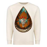 Sandshell leopard bullskull teardrop earrings Premium Sweatshirt - Jasminsmagicworld