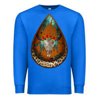 True Royal leopard bullskull teardrop earrings Premium Sweatshirt - Jasminsmagicworld