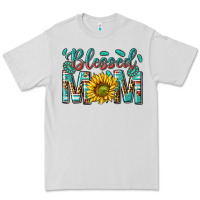 Dove Grey western blessed mom with sunflower Premium Tee - texasbilliewilder