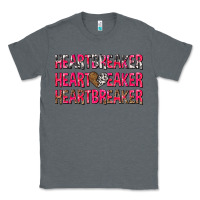 Charcoal Heather heartbreaker with leopard and cowhide Classic Tee - NancyCooperArtShop