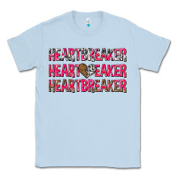 Dusty Blue heartbreaker with leopard and cowhide Classic Tee - NancyCooperArtShop