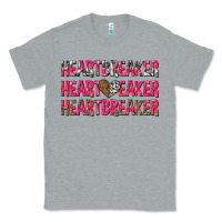 Heather Grey heartbreaker with leopard and cowhide Classic Tee - NancyCooperArtShop