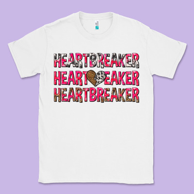 Heartbreaker With Leopard And Cowhide Classic Tee Designed By Nancycooperartshop