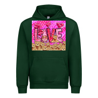 Forest Green Love gnome with bear tumbler Valentine's Day Urban Hoodie - HowdyJamesFarm