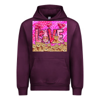 Mauve Wine Love gnome with bear tumbler Valentine's Day Urban Hoodie - HowdyJamesFarm