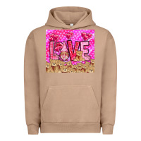 Pigment Burro Love gnome with bear tumbler Valentine's Day Urban Hoodie - HowdyJamesFarm