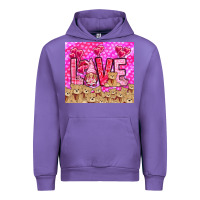 Tulip Love gnome with bear tumbler Valentine's Day Urban Hoodie - HowdyJamesFarm