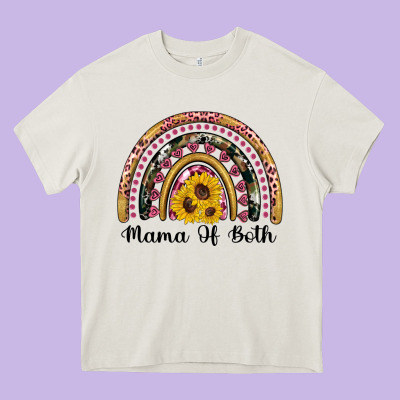 Mama Of Both Rainbow Heavy Core Tee Designed By Artiststas
