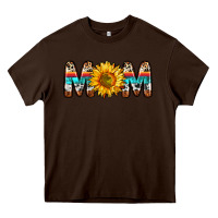 Chocolate Brown mom sunflower Heavy Core Tee - Zillion Design Studio