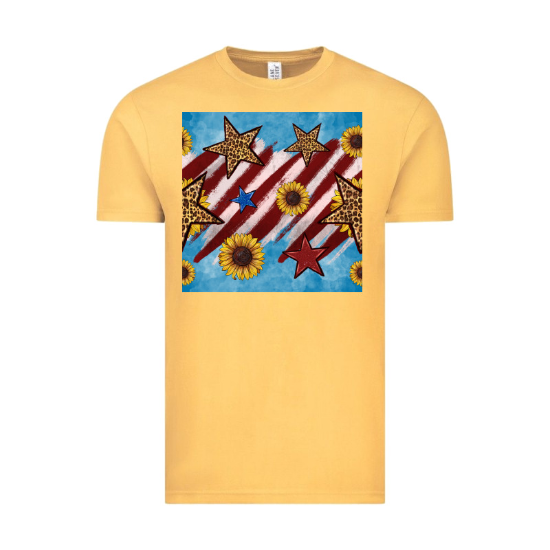 Western Star With Sunflower Seamless Pattern Vintage Tee by BundleAndBundleShop | Teevron